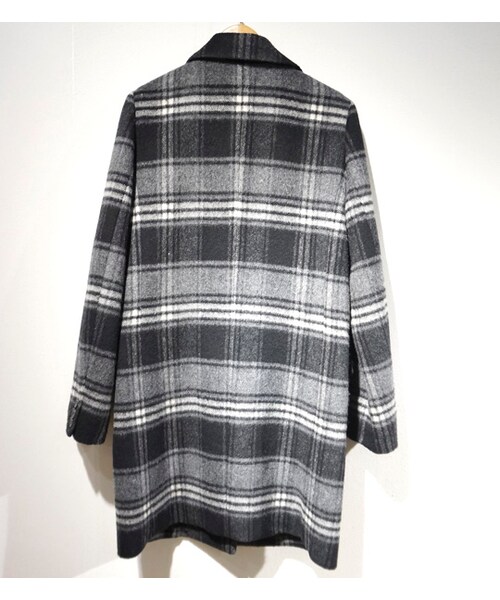 laboratory work（ラボラトリーワーク）の「【POINT×10】【laboratory work】シャギーチェックチェスターコート（ジャケット/アウター・レディース・ホワイト系/ブラック系・M）」の4枚目の写真