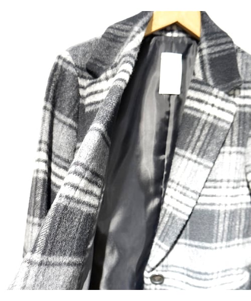 laboratory work（ラボラトリーワーク）の「【POINT×10】【laboratory work】シャギーチェックチェスターコート（ジャケット/アウター・レディース・ホワイト系/ブラック系・M）」の6枚目の写真