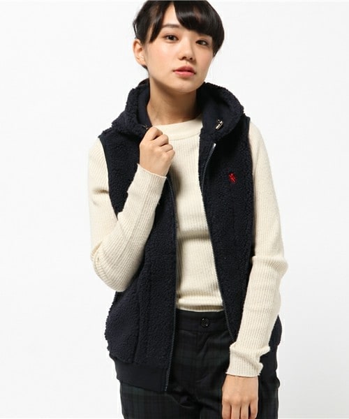 GYMPHLEX（ジムフレックス）の「GYMPHLEX　BOAベスト（ベスト・レディース・ネイビー/ベージュ・36）」の2枚目の写真