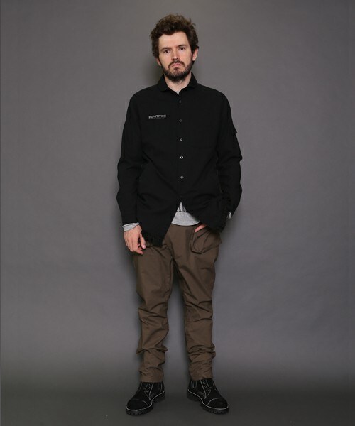 VIRGOwearworks（ヴァルゴウェアワークス）の「Distorted pocket pants サイドポケットオブリックパンツ（パンツ・メンズ・OLIVE/BLACK・2/3/4）」の7枚目の写真