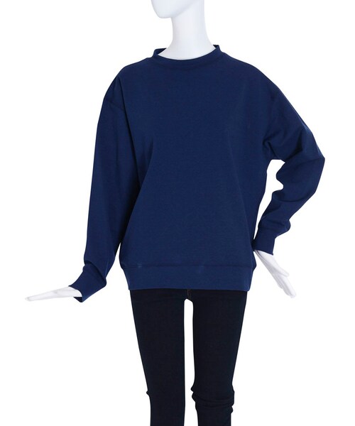 EMODA（エモダ）の「smorky color バルキートレーナー（トップス・レディース・ホワイト/ブラック/ネイビー・F）」の5枚目の写真