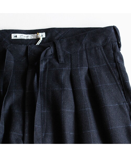 SASQUATCHfabrix.(サスクワァッチファブリックス)の「HAKAMA Pants(パンツ・Navy Check・S/M)」の4枚目の写真