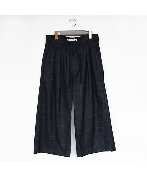 SASQUATCHfabrix.(サスクワァッチファブリックス)の「HAKAMA Pants(パンツ・Navy Check・S/M)」の1枚目の写真