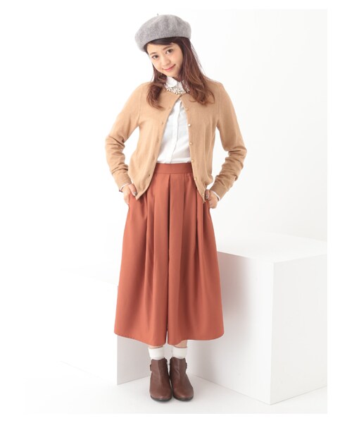 earth music&ecology(アースミュージックアンドエコロジー)の「ガウチョパンツ(パンツ・ブラック/オレンジ/キャメル/カーキ・F)」の12枚目の写真