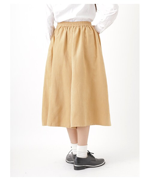 E hyphen world gallery(イーハイフンワールドギャラリー)の「・ピーチ起毛ガウチョパンツ(パンツ・ブラック/ベージュ/カーキ・F)」の6枚目の写真