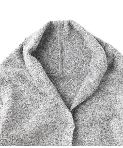 LE JUN(ルジュン)の「ウール縮絨コーディガン(ジャケット/アウター・レディース・グレー/ネイビー・F)」の4枚目の写真