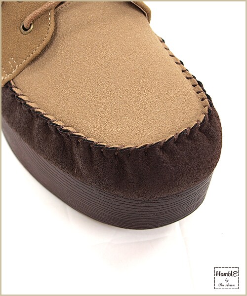 paravion（パラビオン）の「ウッドソールモカシン（シューズ・レディース・ブラウン0110/ベージュ0114・M/L）」の4枚目の写真