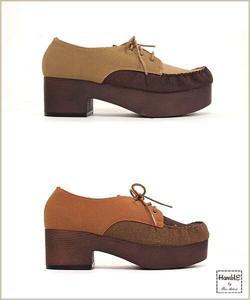 paravion（パラビオン）の「ウッドソールモカシン（シューズ・レディース・ブラウン0110/ベージュ0114・M/L）」の3枚目の写真