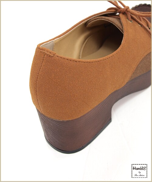 paravion（パラビオン）の「ウッドソールモカシン（シューズ・レディース・ブラウン0110/ベージュ0114・M/L）」の6枚目の写真