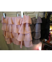 FRILL　SATIN　skirt (スカート)