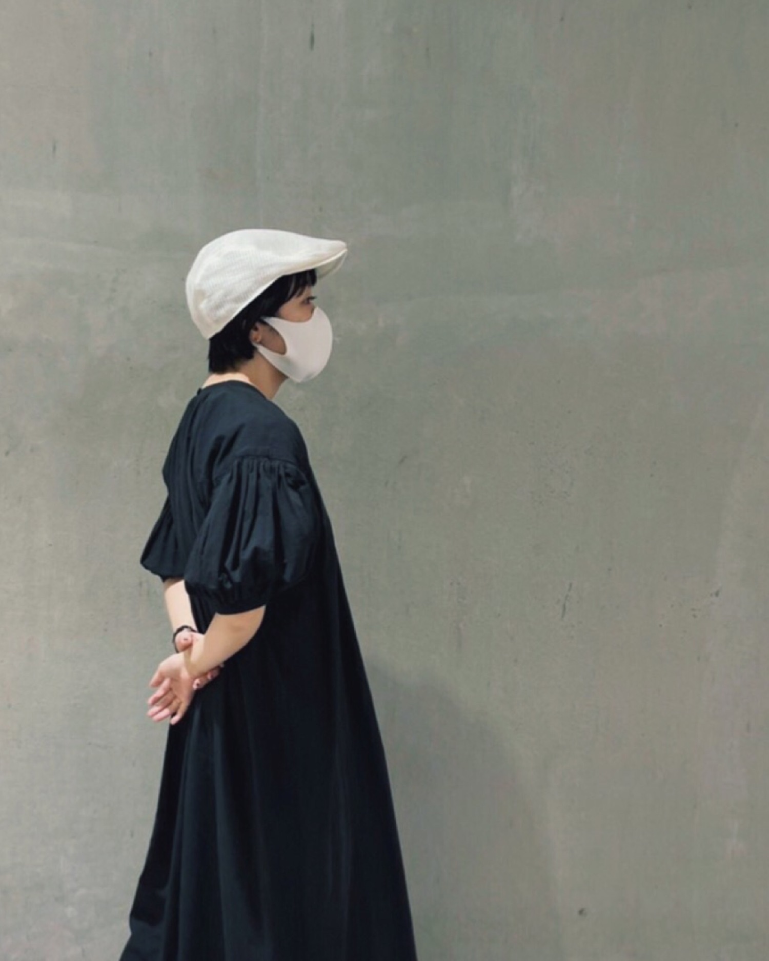 clane クラネ ストレートラインボリュームパフワンピース