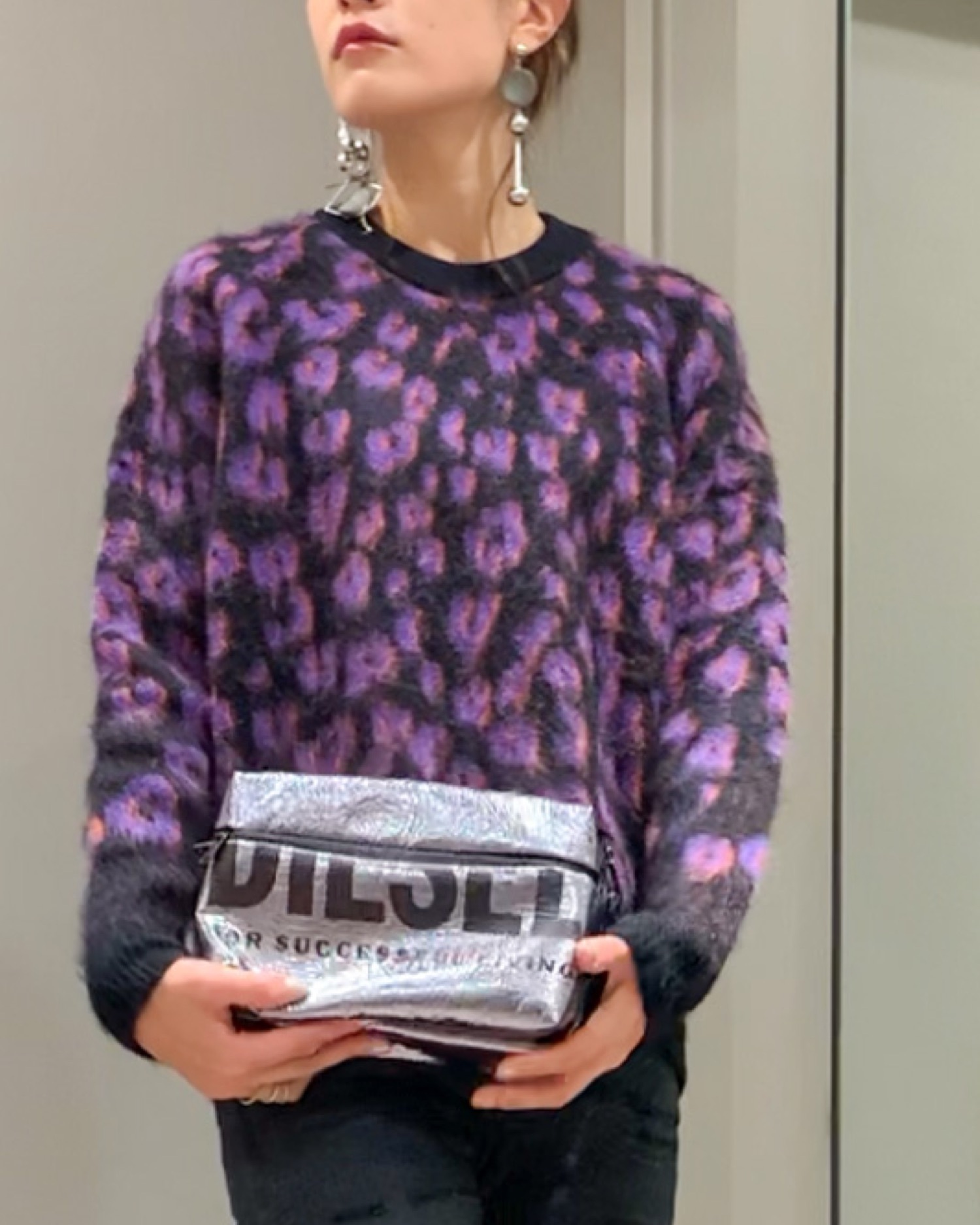 DIESEL（ディーゼル）の「レディース ニット レオパード モヘアニット 