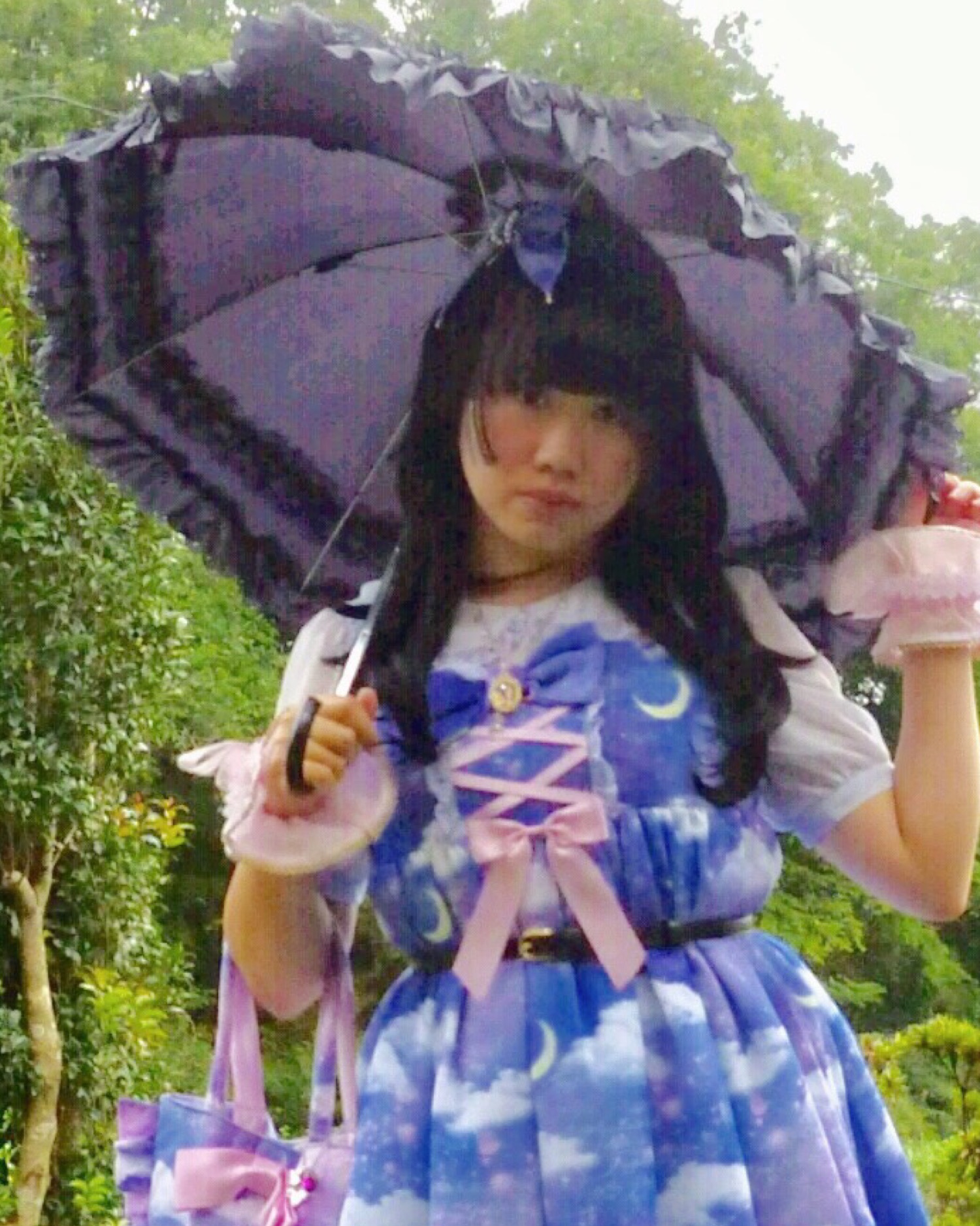 新品　ディズニーストア　傘　ラプンツェル Angelic Pretty コラボ ラプンツェルをロマンチックな夏の夜空に浮かべた特別企画