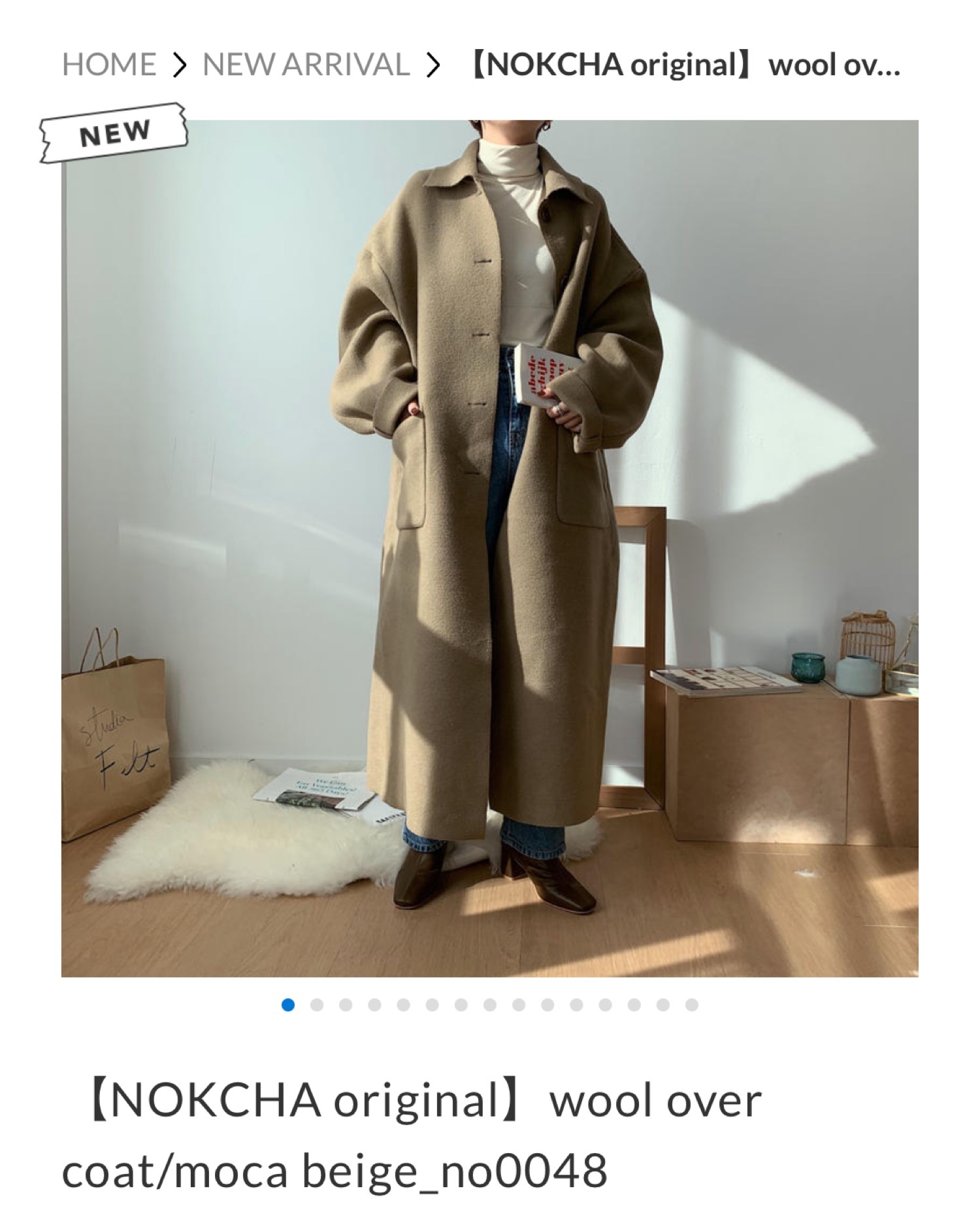 nokcha ノクチャ original wool over coat-