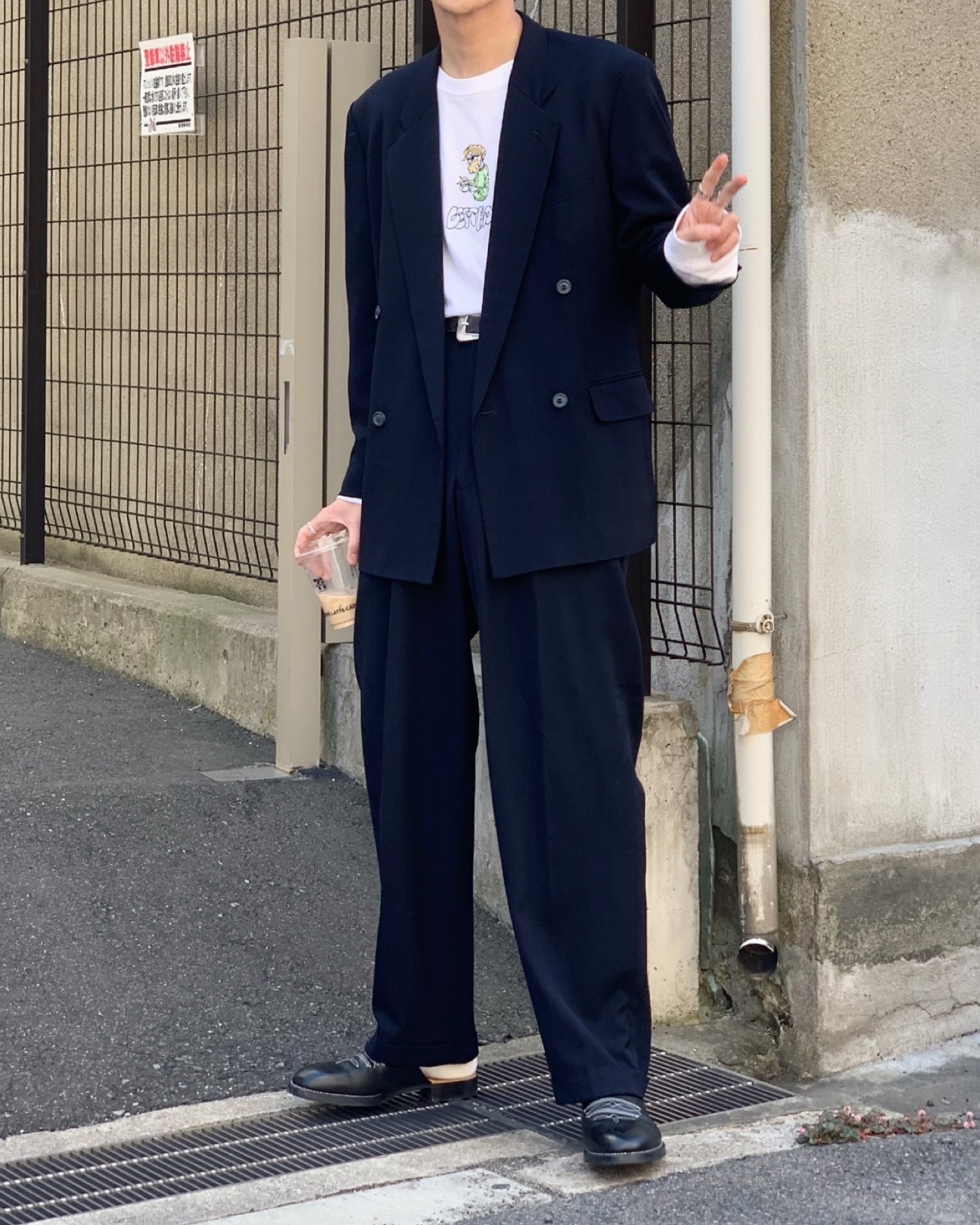 ISSEY MIYAKE セットアップ　ブラック　着画あり ISSEY MIYAKE セットアップ ブラック 着画あり