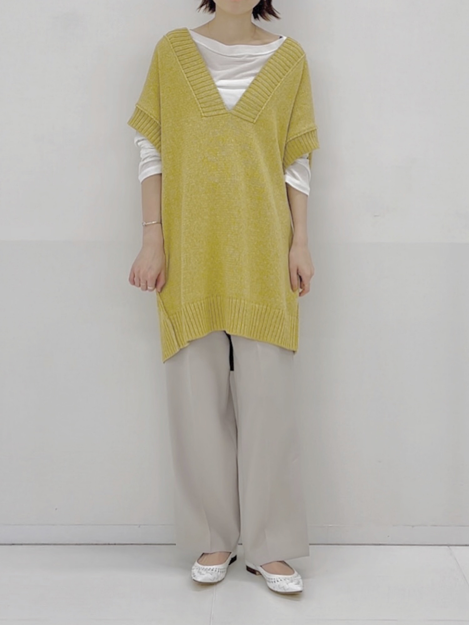 Spick and Span ペーパーヤーンワイドVベスト Spick & Span - Spick and Span / スピックアンドスパン | 2021SS