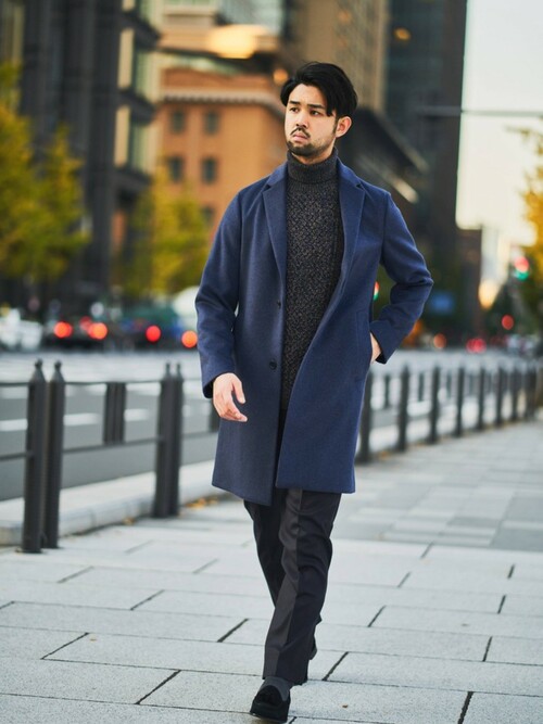 EDIFICE SUPER140s ビーバーチェスターコート SUPER 140s ウール