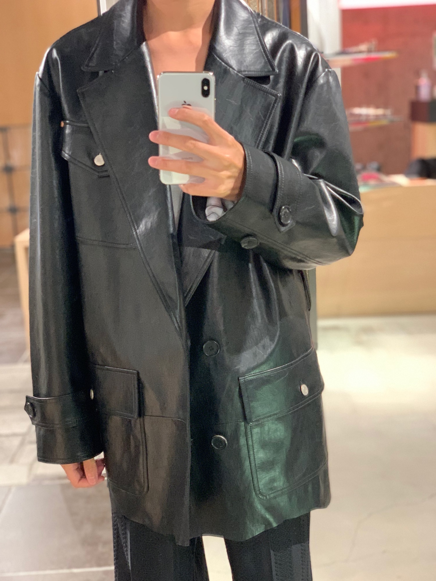 Andersson Bell/アンダーソンベル/FAUX LEATHER RAW-CUT JKT ...