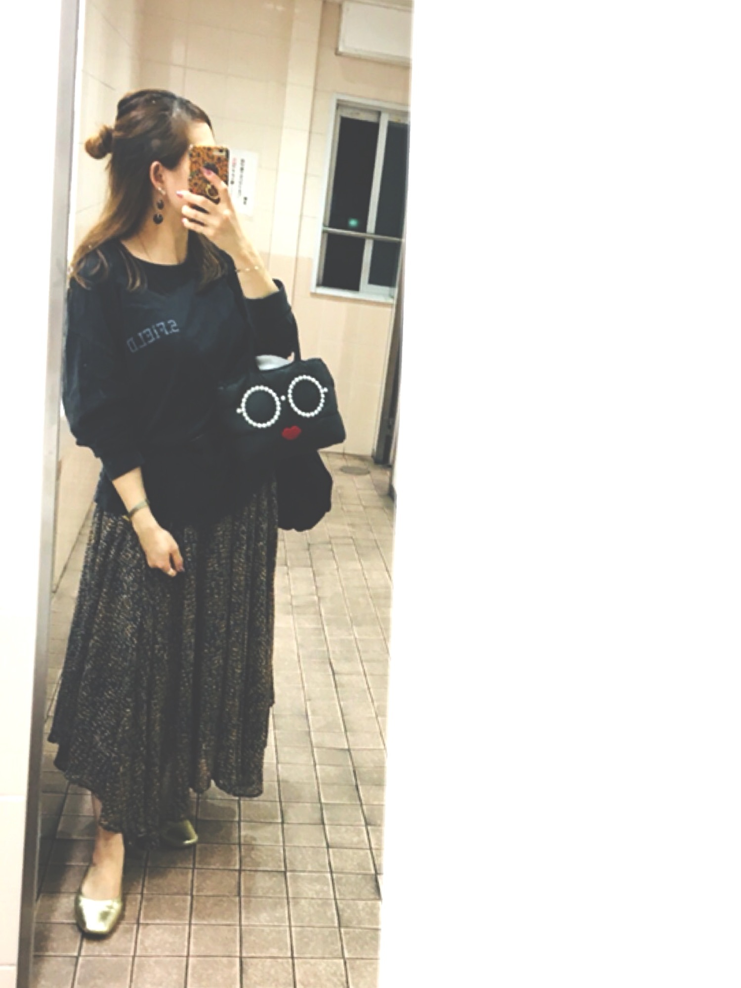 ungrid S.FIELDロゴルーズロングスリーブTee Ungrid S.FIELDロゴルーズロングスリーブT オフホワイト -ファッション