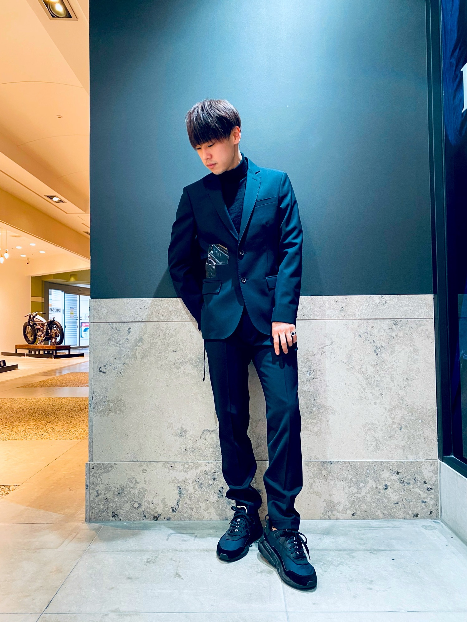 archive DIESEL 変形 テーラードジャケット ブラック ジップ 短丈 a-126027-blk_2.jpg
