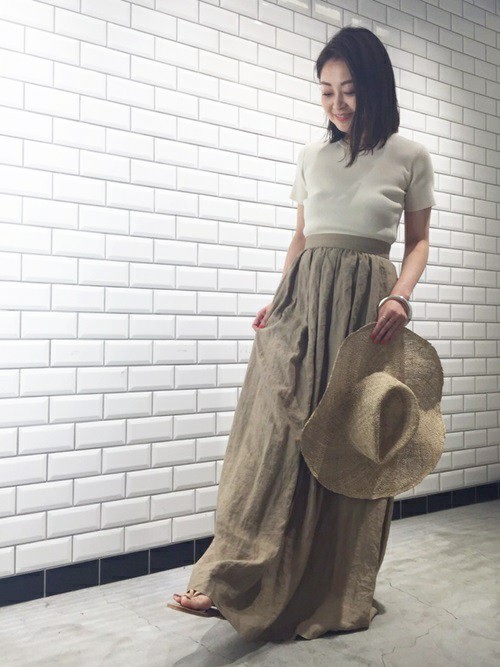 限定SALE✨deuxieme classe リネンタックロングスカート DEUXIEME CLASSE - Deuxieme classe LINEN タックロングスカート