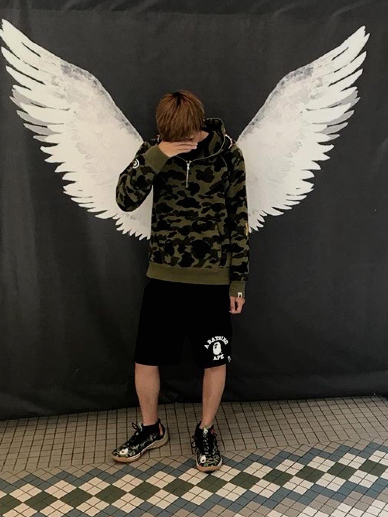 A Bathing Ape カモフラージュパーカー XL A BATHING APE（アベイシングエイプ）の「SHARK 1ST CAMO SHARK