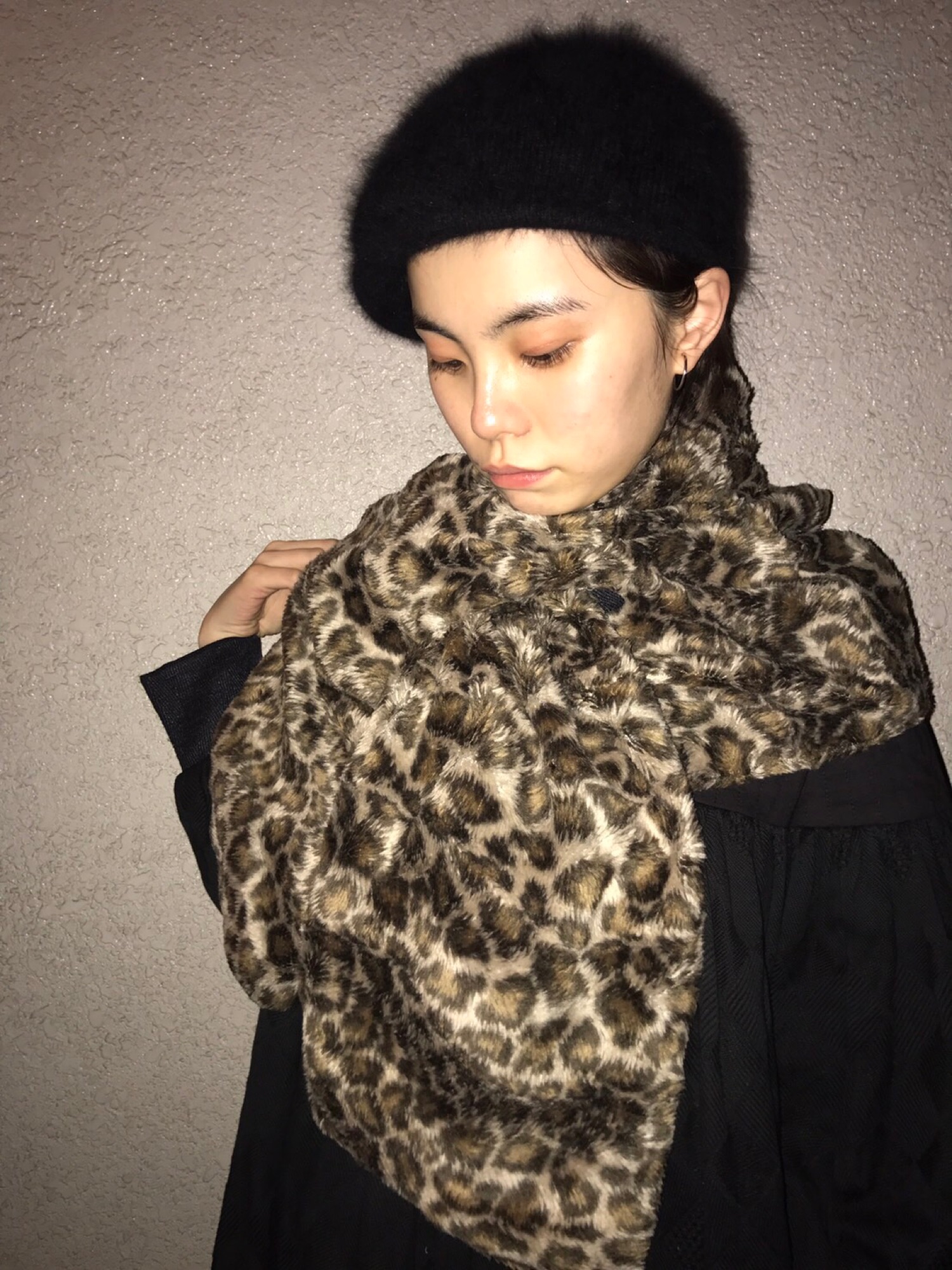 COMME des GARCONS レパード柄マフラー 20170118230344736.jpg