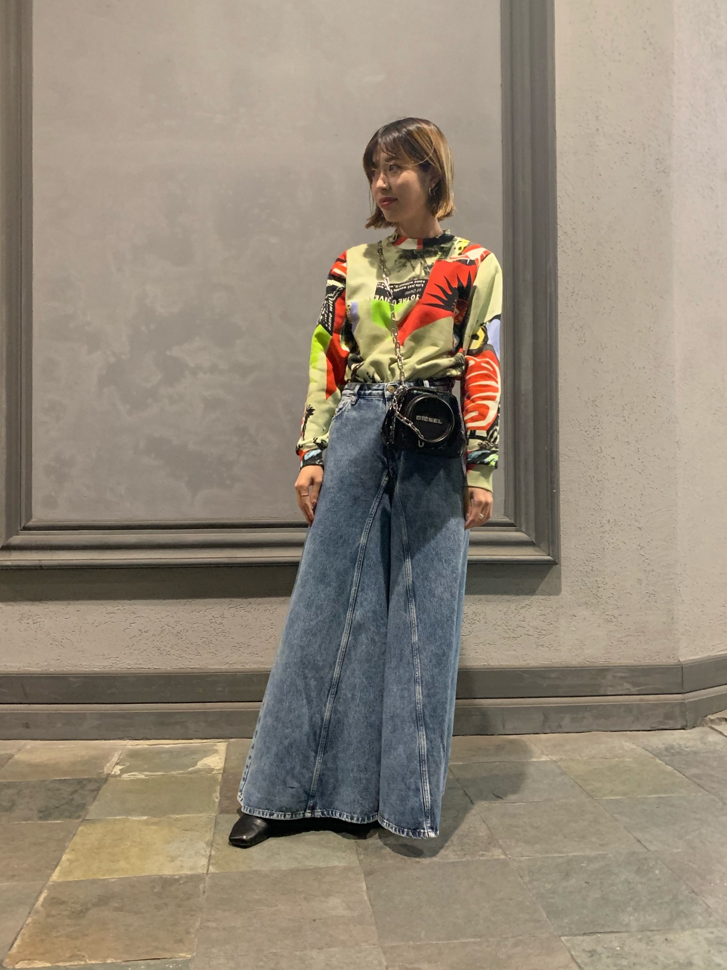 DIESEL（ディーゼル）の「レディース メタリックレザー ミニクロス 
