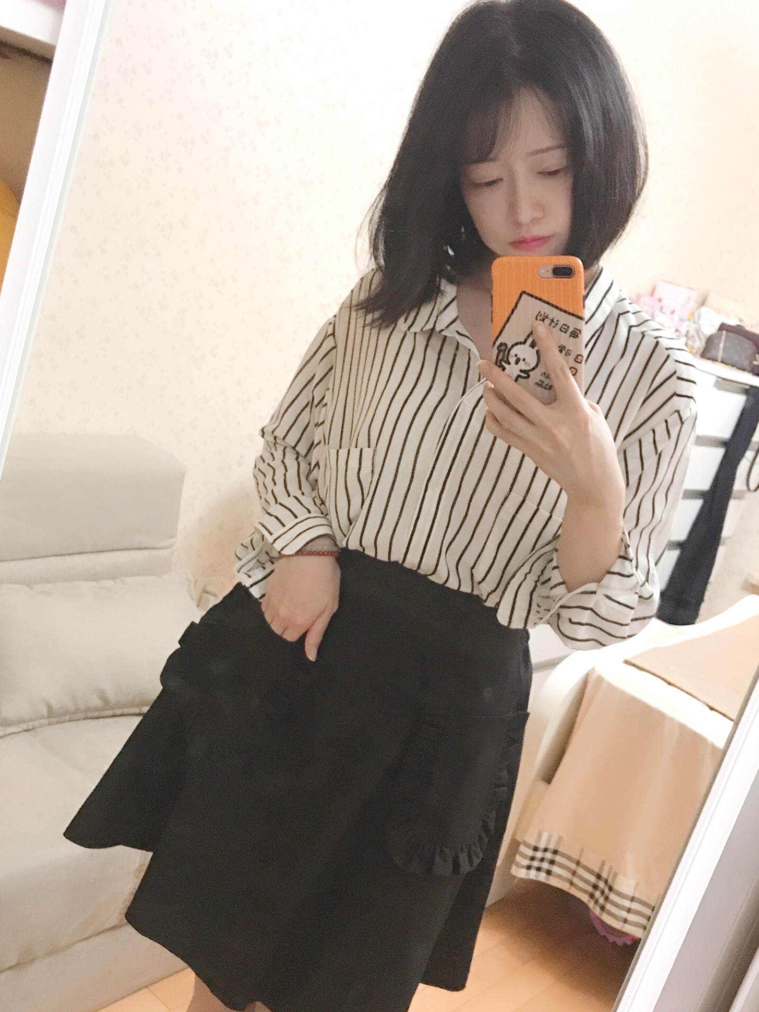 Katie（ケイティ）の「CAFE CHIC ハイウエストスカート（スカート