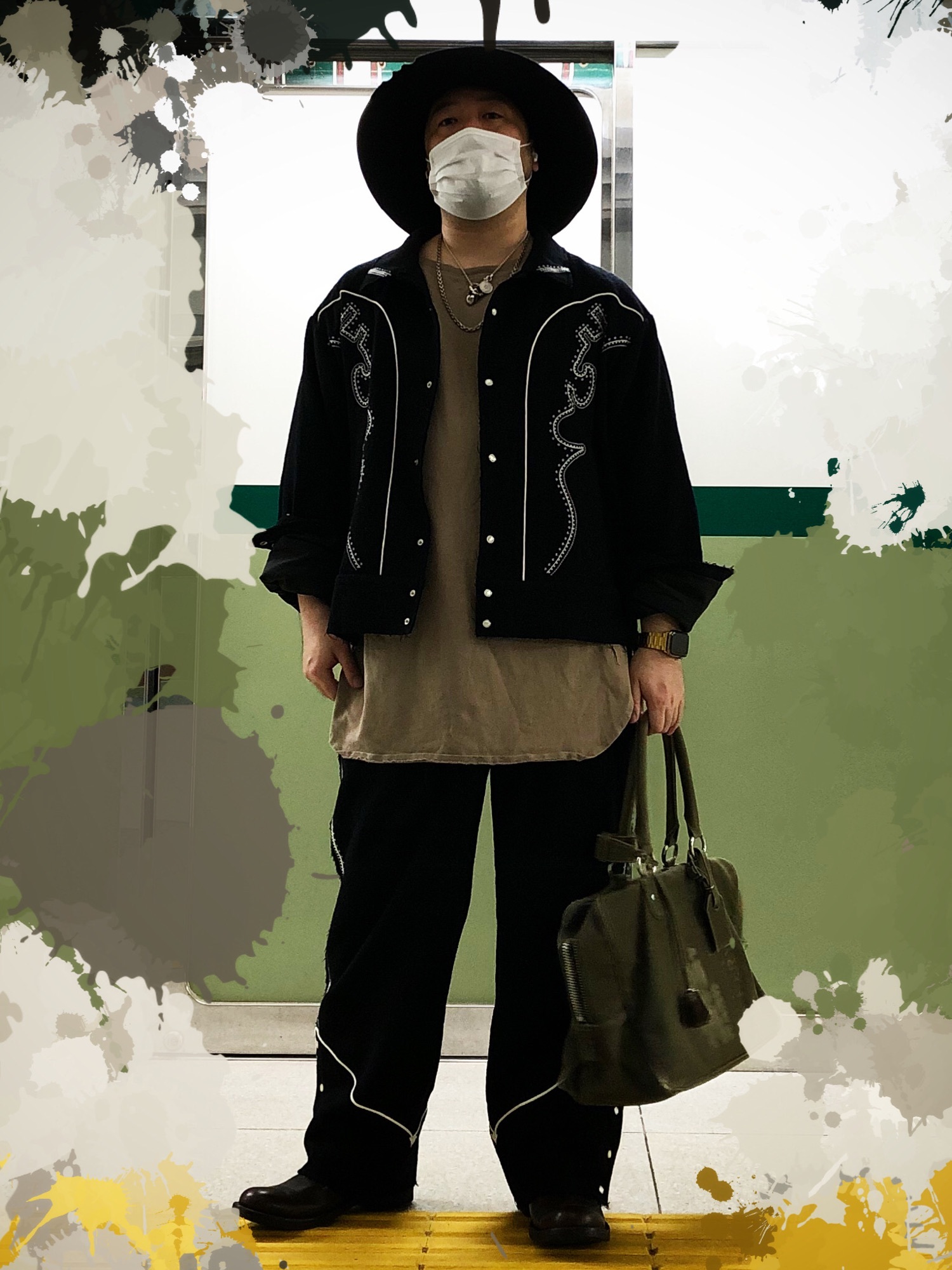 極美品　5525Gallery✖️KIJIMA TAKAYUKIワイドブリムハット 5525Gallery×KIJIMA TAKAYUKI（ゴーゴーニーゴーギャラリー