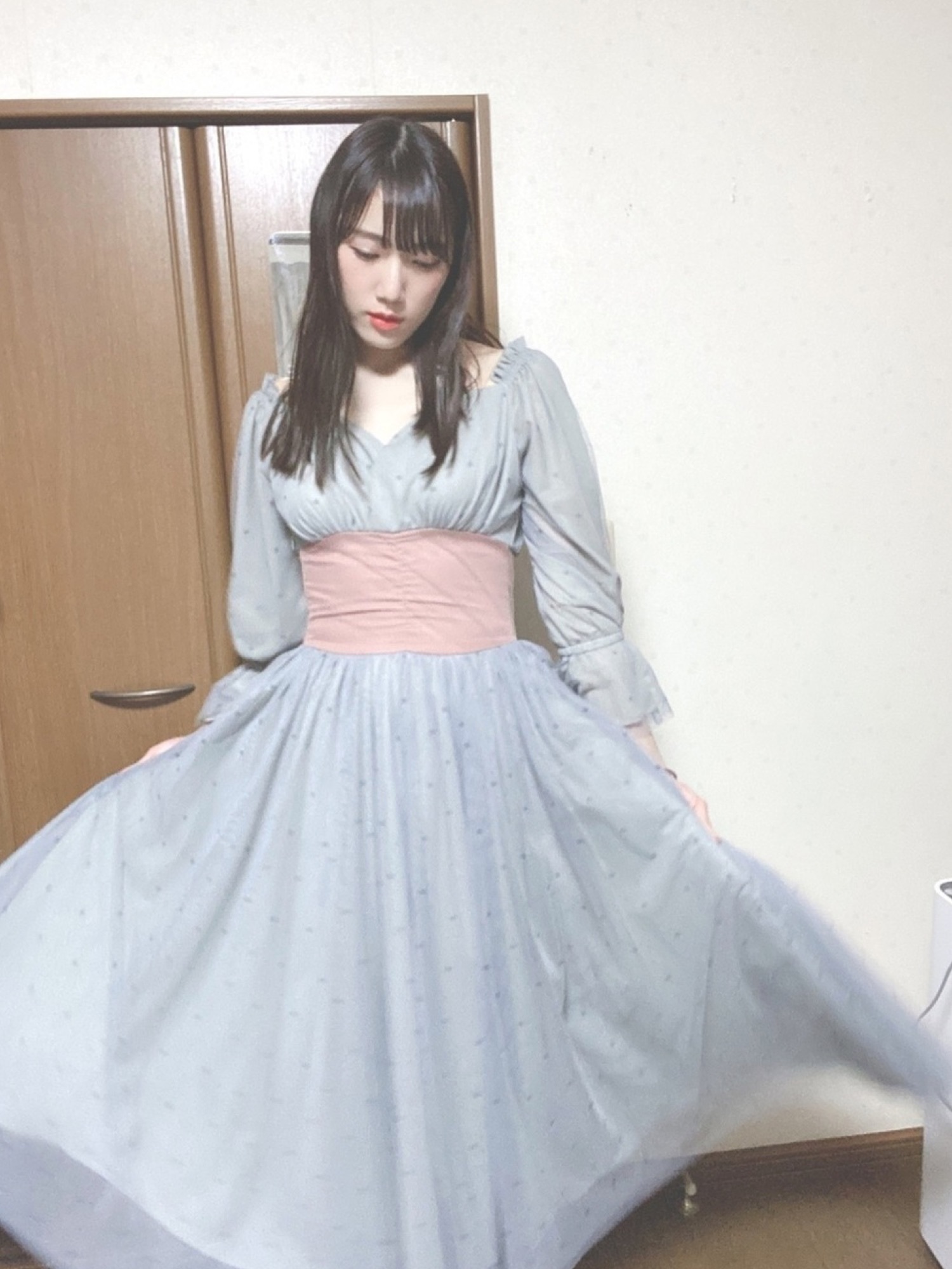 ラベルエチュード Margaret ドットロングチュールワンピース ラベルエチュード MargaretII ドットロングチュールワンピース