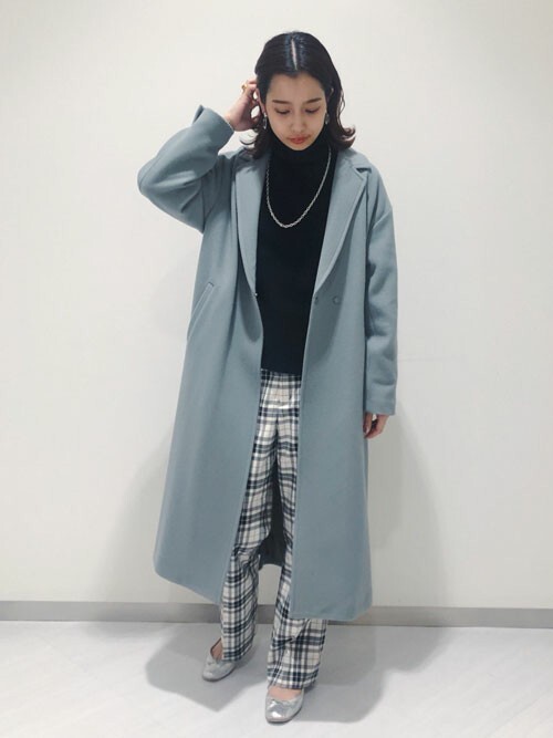 SLOBE IENA　　スローブイエナ　　グレー　　両畦ハイネックプルオーバー SLOBE IENA（スローブイエナ）の「両畦ハイネックプルオーバー