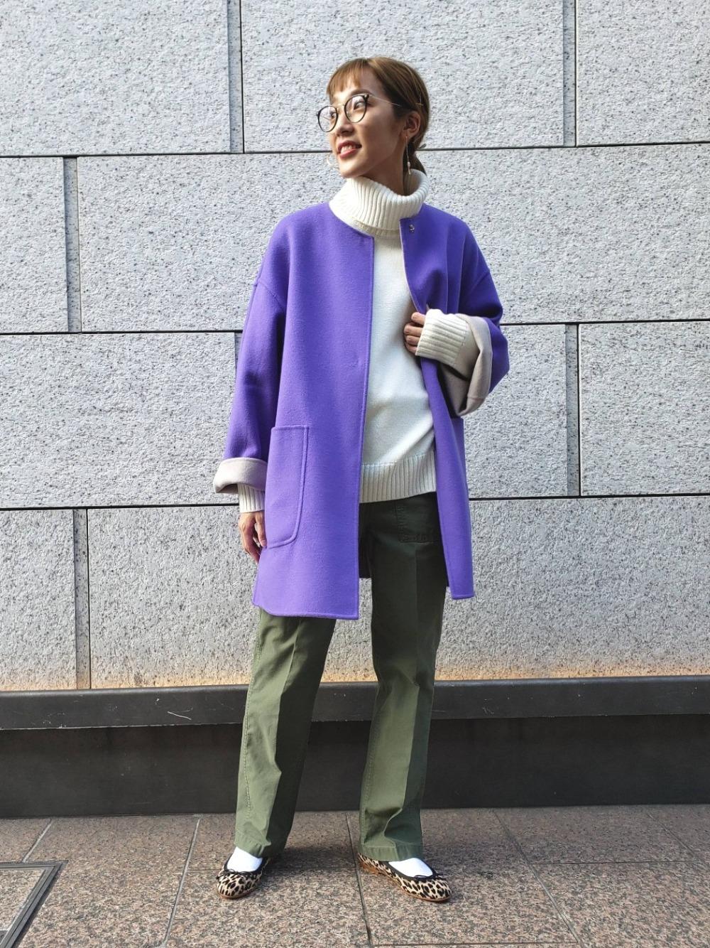 人気 ユナイテッドアローズ リバーコート リバーシブル バイカラー パープル UNITED ARROWS（ユナイテッドアローズ）の「UBCB リバー バイカラー