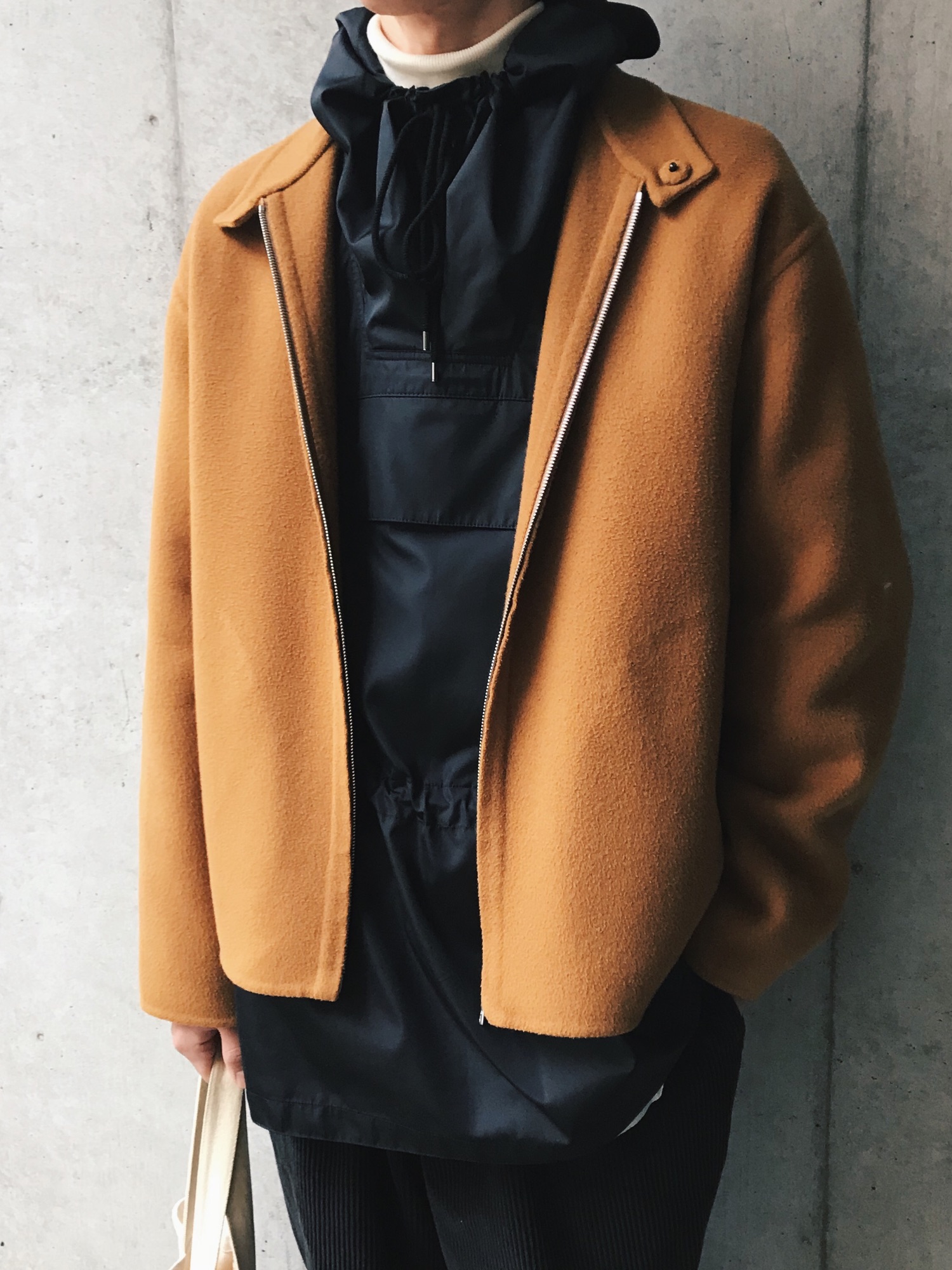 AURALEE 取付ける COTTONOILEDCANVASブルゾン