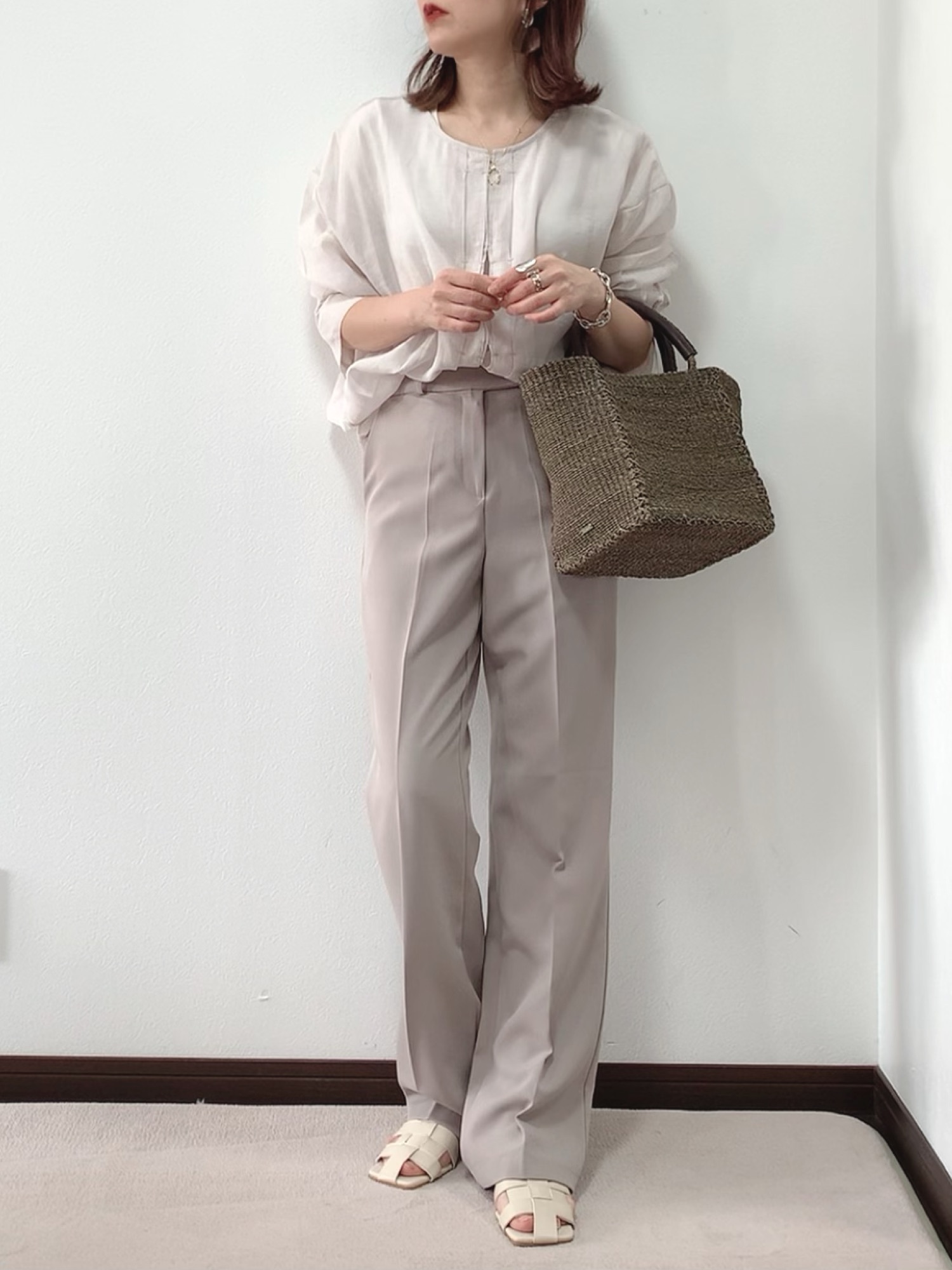 美品 UNITED ARROWS UWSC ABACA スクエア トートバッグ UNITED ARROWS（ユナイテッドアローズ）の「UWSC ABACA スクエア