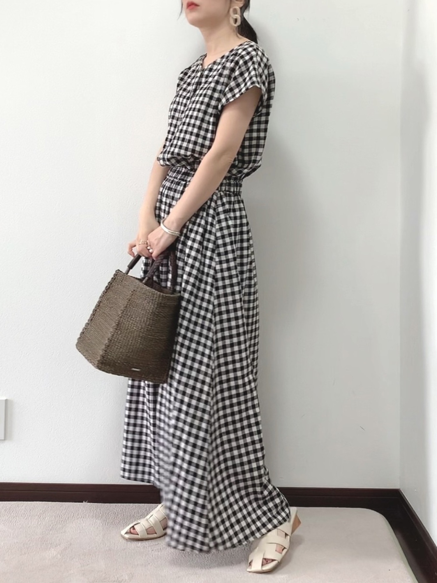 美品 UNITED ARROWS UWSC ABACA スクエア トートバッグ UNITED ARROWS（ユナイテッドアローズ）の「UWSC ABACA スクエア