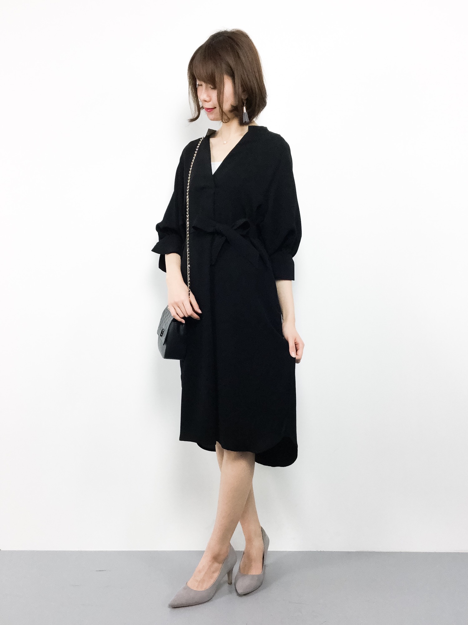 美品 ナノユニバースとろみボリューム袖ワンピース  NANO universe（ナノユニバース）の「Oggi 1月号掲載WEB限定