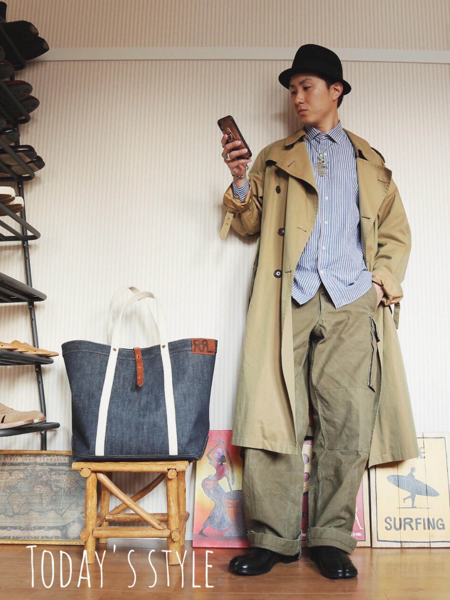 RRL ダブルアールエル デニムトートバッグ RRL/DENIM TOTE BAG/39,600 - thing sting