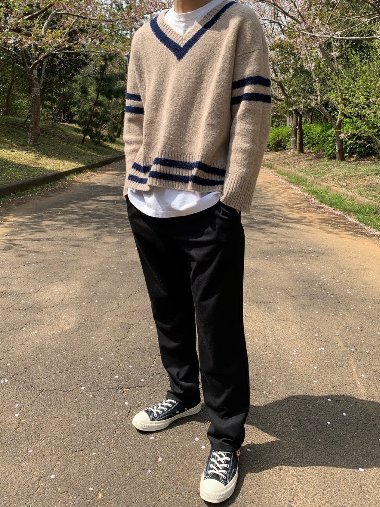 Jieda（ジエダ）の「OVER V-NECK KNIT（ニット/セーター）」 - WEAR