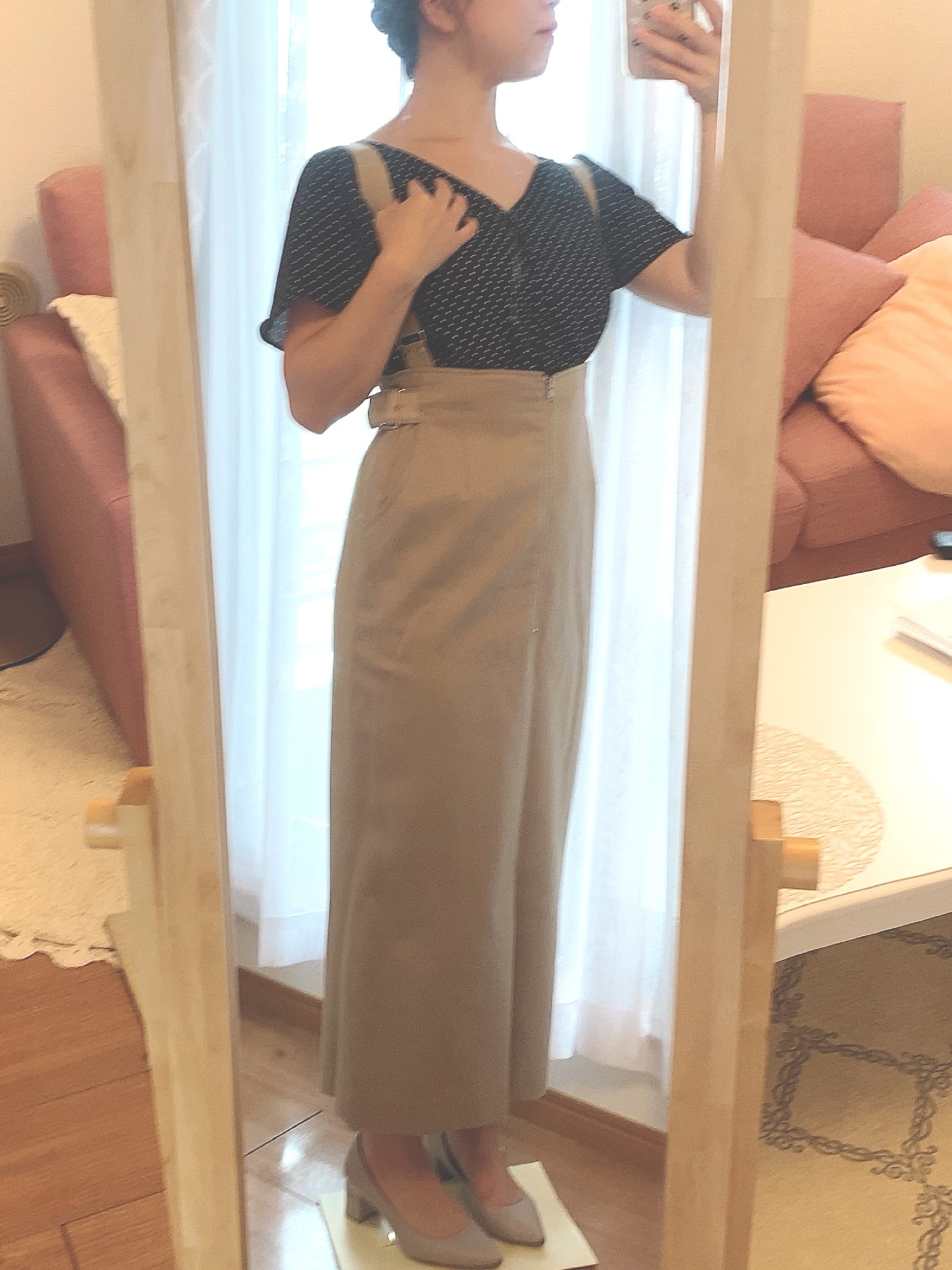 SNIDEL（スナイデル）の「バリエーションサスペンダースカート  