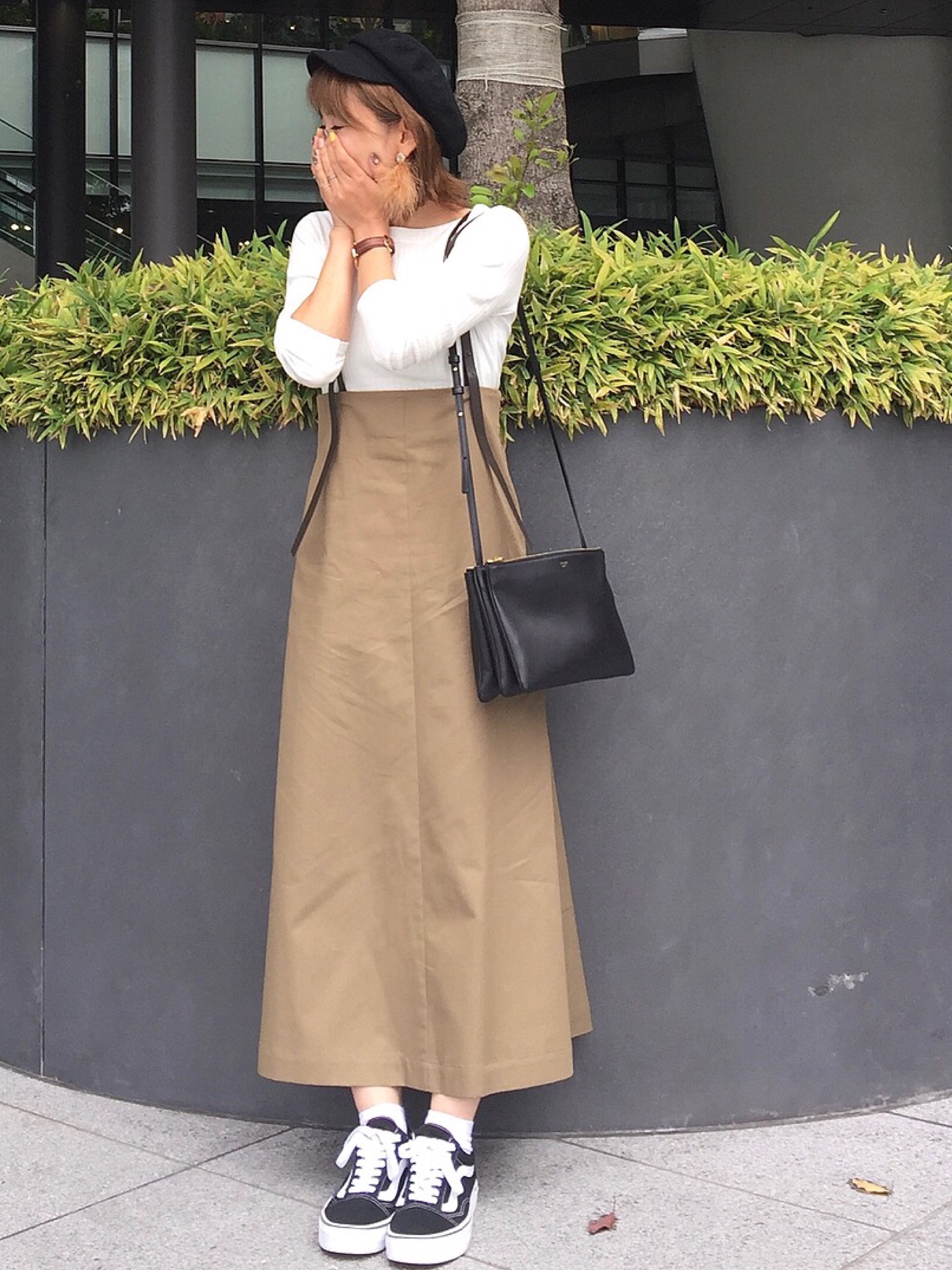 コットンチノサスペンダーマキシスカート JOURNAL STANDARD コットン  