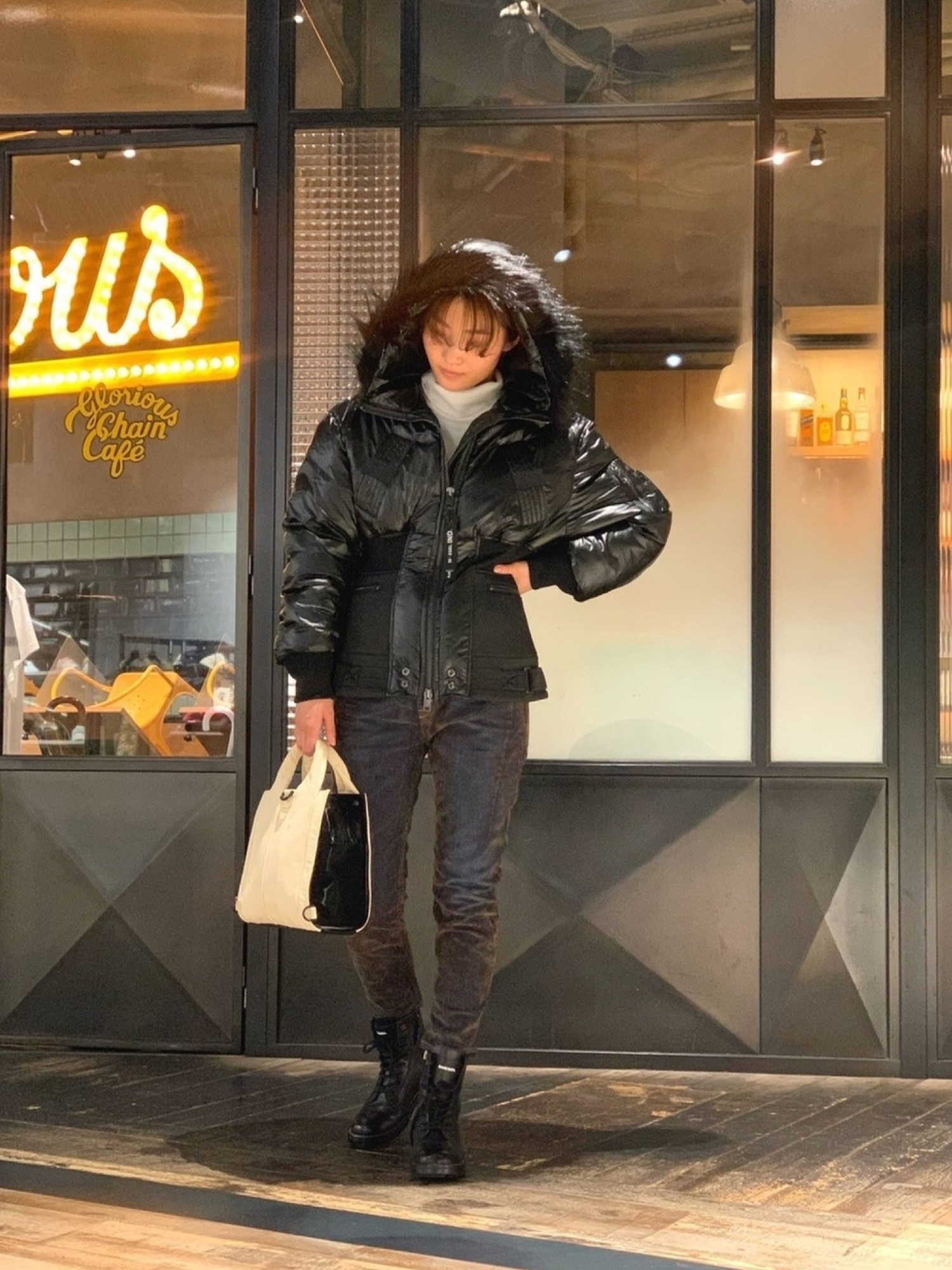DIESEL（ディーゼル）の「レディース ミックスマテリアル 3WAY
