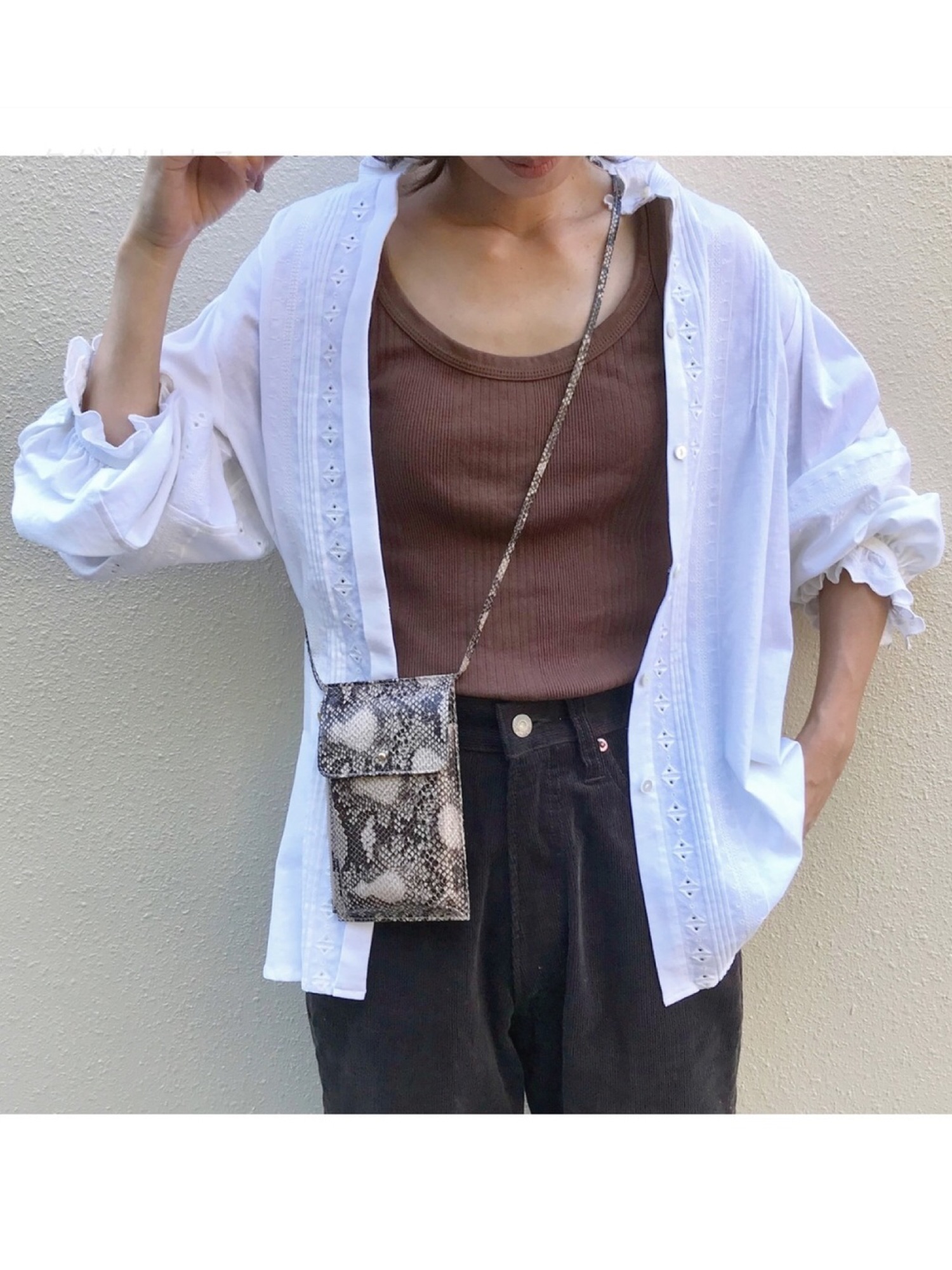 very掲載 CASA FLINE　エンブロイダリー　ブラウス CASA FLINE（カーサフライン）の「エンブロイダリースタンドカラー