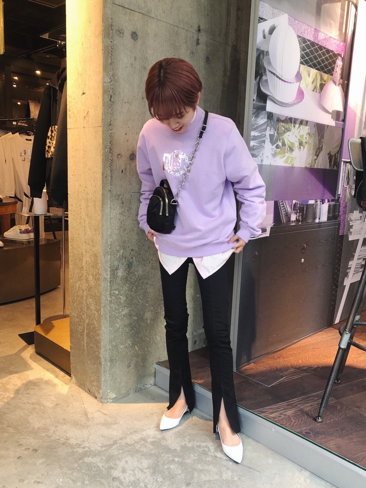 DIESEL レディース 5WAY フラット バレリーナ シューズ DIESEL（ディーゼル）の「レディース 5WAY フラット バレリーナ