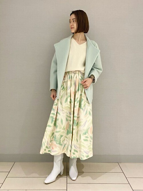 リップルメルトン スタンドカラーショートコートを使った人気