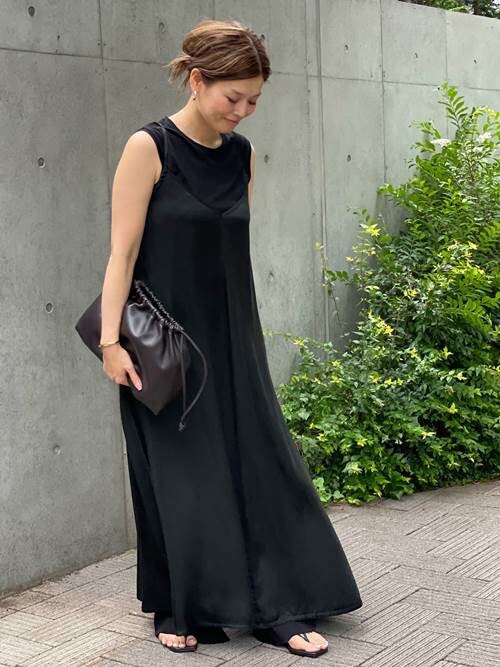 新品 Deuxieme Classe impressiveワンピース ブラック Deuxieme Classe（ドゥーズィエムクラス）の「*impressive ワンピース