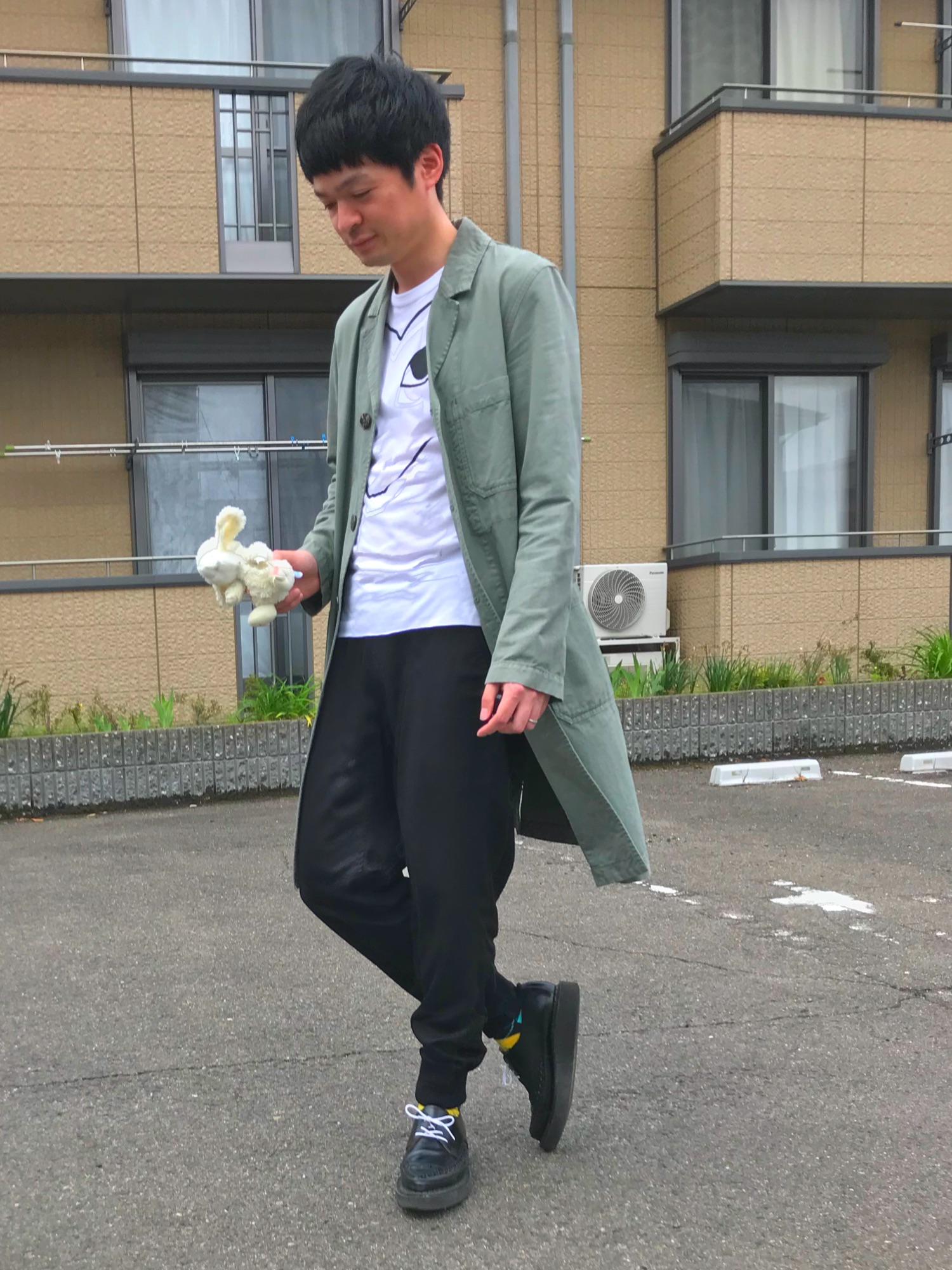 カバンドズッカ　CABANE de Zucca バイカラーロングコート カバンドズッカCABANE de Zucca バイカラーロングコート