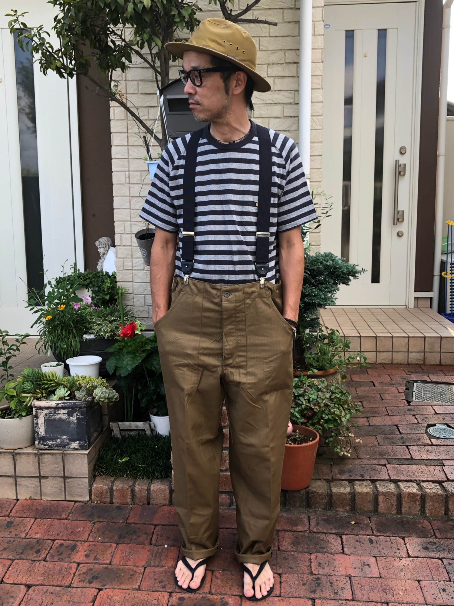 サスペンダーを使った「FILSON」のメンズ人気ファッション