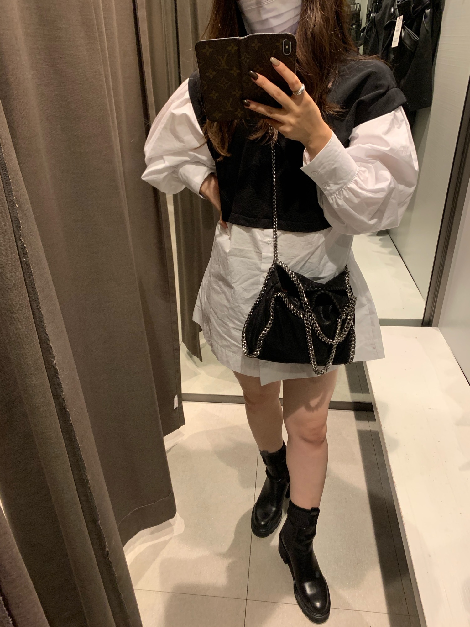 【極美品】ステラマッカートニー ファラベラ ミニ ショルダーバッグ ブラック 黒 Falabella Mini Tote Bag / ファラベラ ミニ トートバッグ