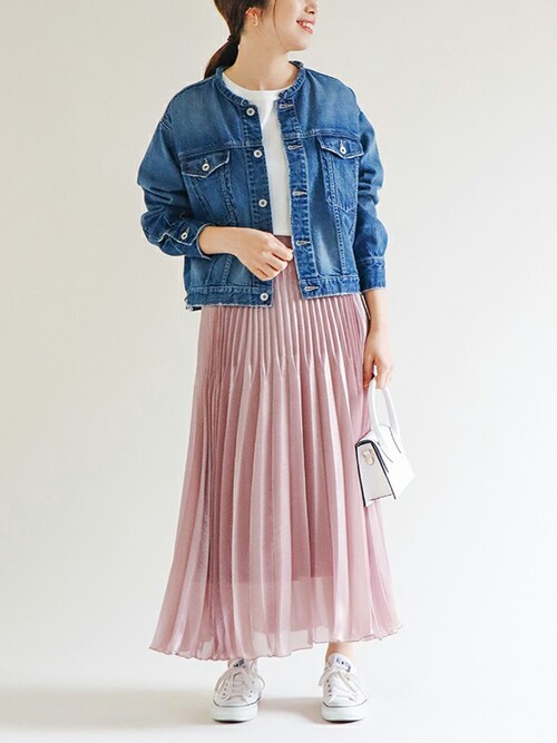 The Virgnia♡デニムノーカラーGジャン♡ザヴァージニア The Virgnia（ザ ヴァージニア）の「デニムノーカラーGジャン